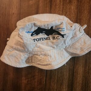 Tofino BC Orca Whale Bucket Hat Canvas Adjustable‎ Travel Beach Sun